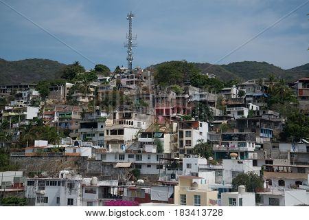 Acapulco de Juarez, Mexico, circa february 2017: View on the Acapulco de Juarez city in Mexico