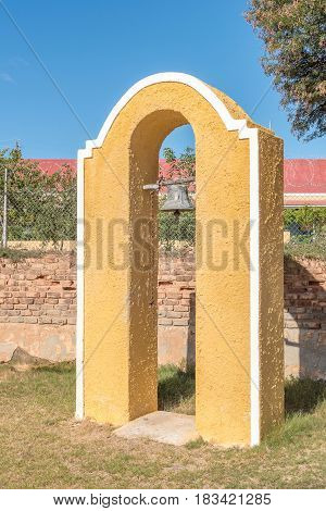 The belfry and bell of the historic United Reformed Church in Zoar a village in the Western Cape Province