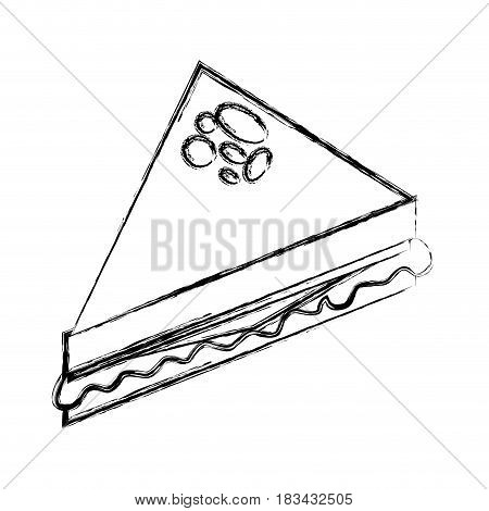delicious sandwish isolated icon vector illustration design