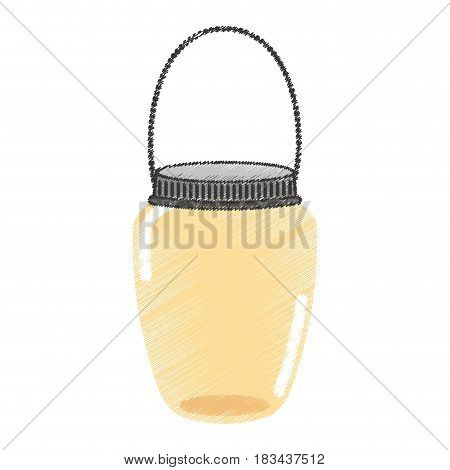 mason jar with hook isolated icon vector illustration design