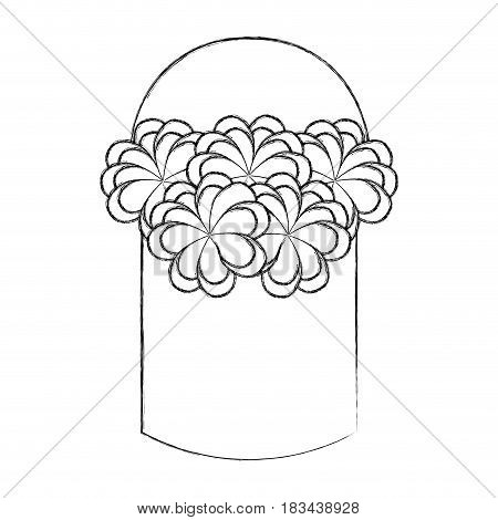 metal mason jar with flowers isolated icon vector illustration design