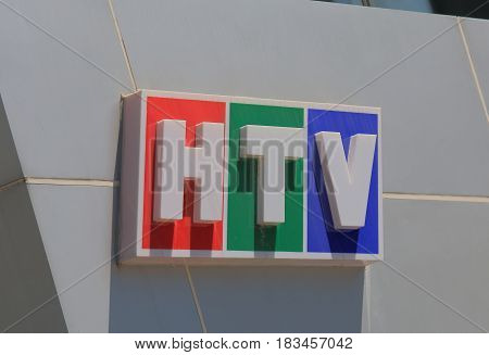 HO CHI MINH CITY VIETNAM - NOVEMBER 29, 2016: HTV Television. HTV, the old name of HCMC Television is Liberation Television that began broadcasting in 1975.