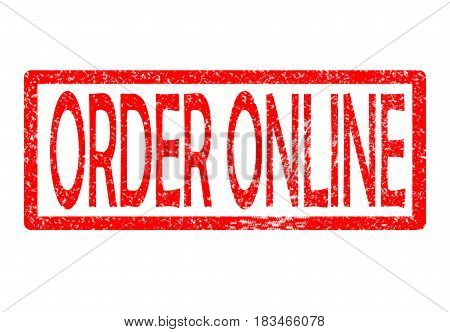 order online stamp on white background. order online stamp sign.