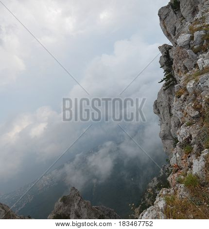 Fog Over The Rocks Of Ai Petri