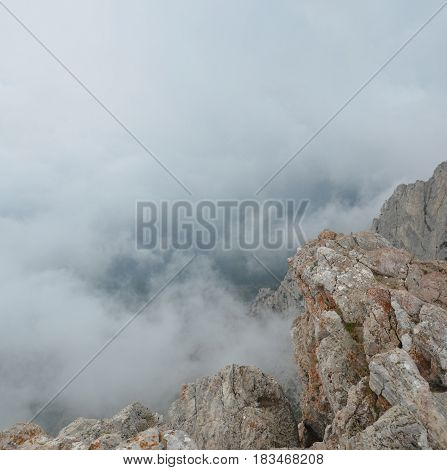 Fog Over The Rocks Of Ai Petri