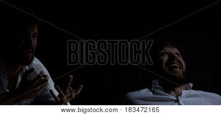 Countenances Of Schizophrenic Man