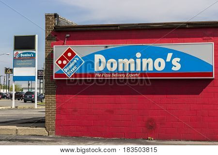 Marion - Circa April 2017: Domino's Pizza Carryout Restaurant. Domino's is 97% franchise-owned with 840 independent franchise owners VIII