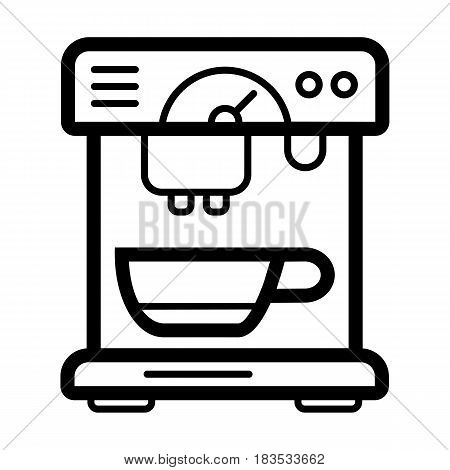 coffee machine appliance. isolated icon vector illustration. outline design cofee machine for office. Eps 10