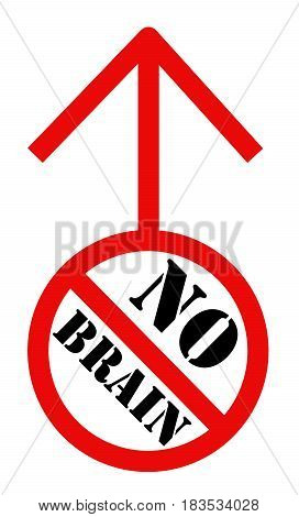 No Brain stop sign logo for app
