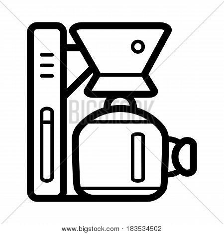 coffee machine appliance. isolated icon vector illustration. outline design cofee machine for office. Eps 10