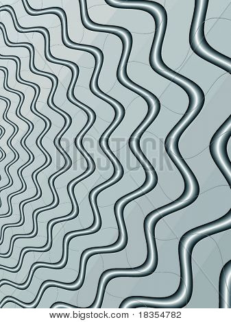 Fraktal återgivandet av silver vatten rippel bakgrund