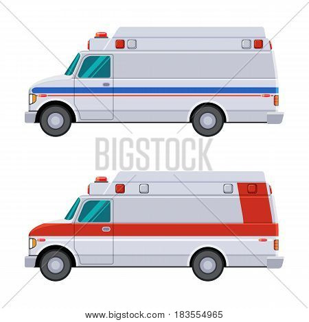 Side View Ambulance Vehicle