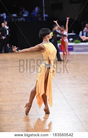 Latin Woman Dancer In A Dance Pose