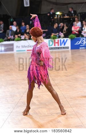 Latin Woman Dancer In A Dance Pose