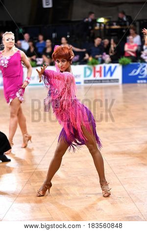 Latin Woman Dancer In A Dance Pose