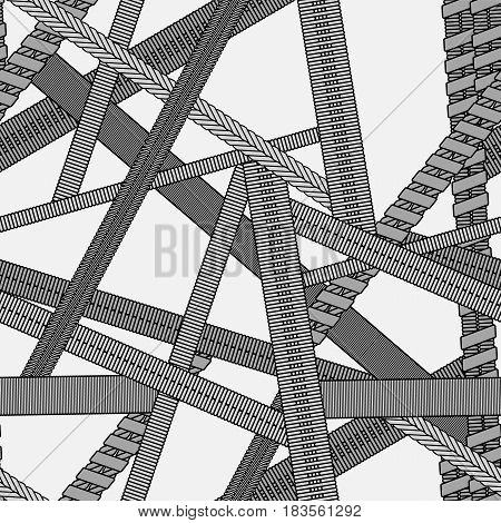 Abstract vector seamless texture with different types of vaping coils. EPS10