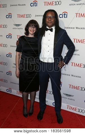 Colson Whitehead (R) and Julie Barer attend the Time 100 Gala at Frederick P. Rose Hall on April 25, 2017 in New York City.