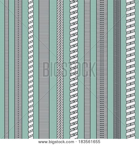 Abstract vector seamless texture with different types of vaping coils. EPS10
