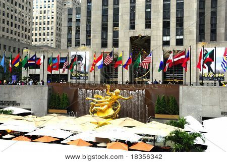 Rockefellar-Center auf einen sonnigen Tag