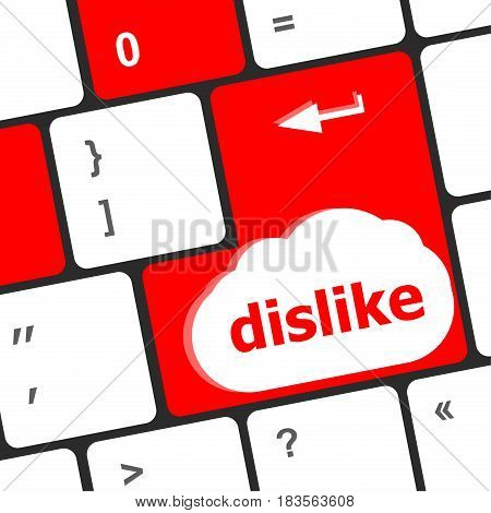 Dislike Key On Keyboard For Anti Social Media Concepts