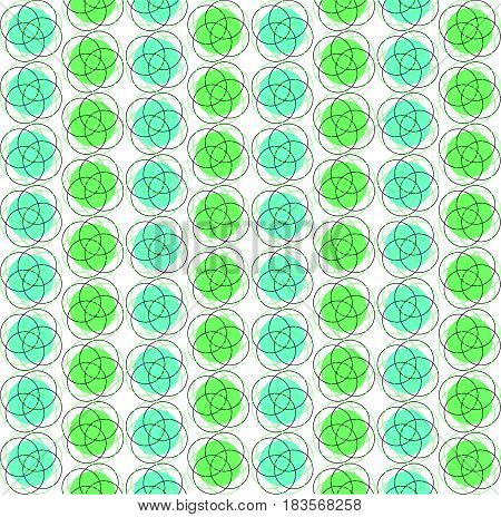 Seamless pattern with green circle, geometric pattern vector
