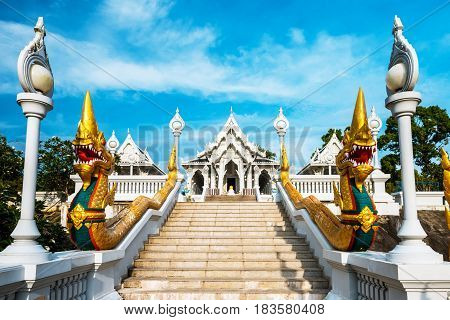 Wat Kaew temple in Krabi, Thailand. Wat Kaew is one of the main temples in Krabi province