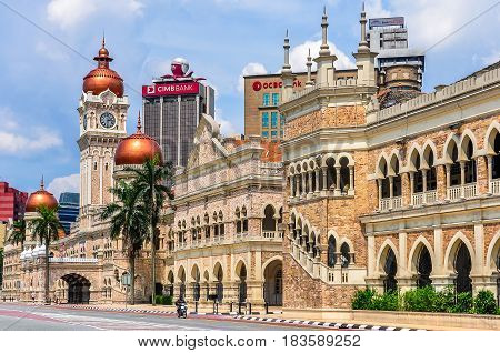 KUALA LUMPUR, MALAYSIA - OCTOBER 26, 2012: Sultan Abdul Samad Building in the cosmopolitan city of Kuala Lumpur Malaysia