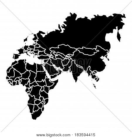 old continents maps icon vector illustration design