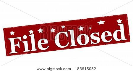 Stamp with text file closed inside vector illustration
