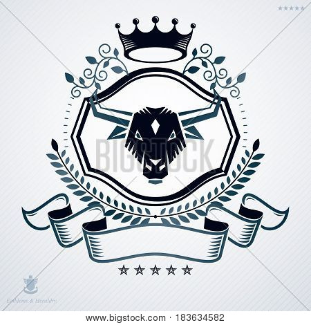 Vector, Graphic, Design, Element, Vintage, Old, Heraldry, Heraldic, Emblem, Label, Crest, Badge, Coa