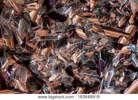 colorful broken glass concept for problem and something damaged background