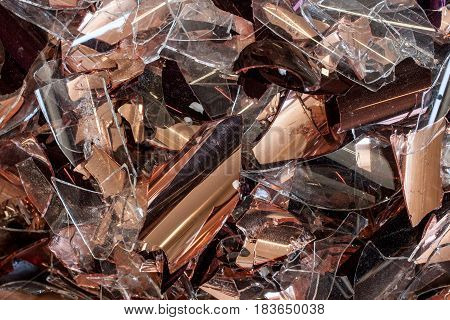 colorful broken glass concept for problem and something damaged background