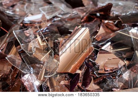 colorful broken glass concept for problem and something damaged background