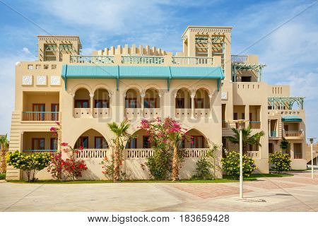 Promenade in Abu Tig Marina. El Gouna Egypt