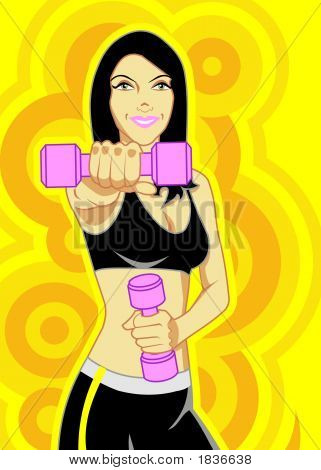Girl Exercising 