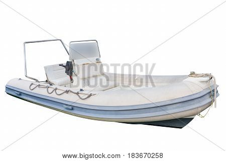 image of inflatable boat isolated on white background