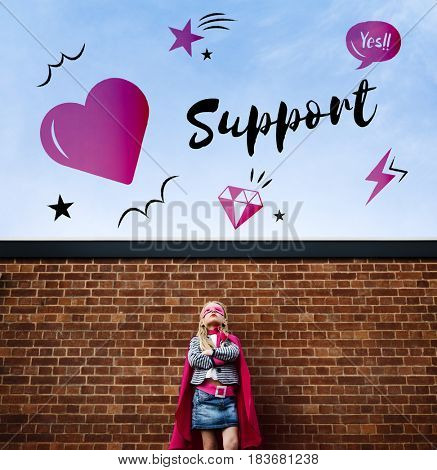 Charity Donation Heart Graphic Concept