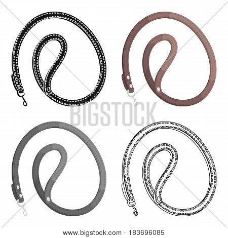 Leash for animals.Pet shop single icon in cartoon style vector symbol stock illustration .