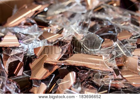colorful broken glass concept for problem and something damaged background