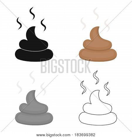 Faeces vector illustration icon in cartoon design