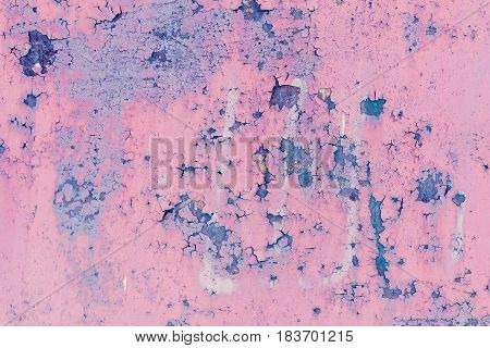 Creative Bright Metallic Background. Flat Background Texture Of Dirty Rusty Metal. Bright Rusty Spot