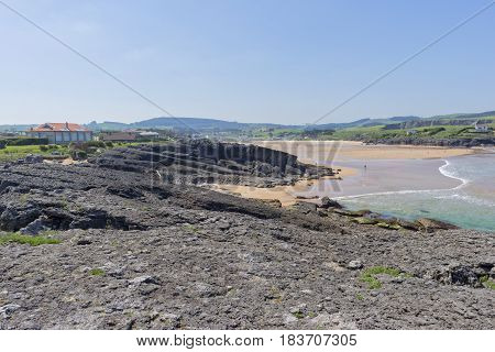 The Cuberris Beach In Ajo In Cantabria