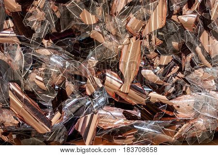 colorful broken glass concept for problem and something damaged background