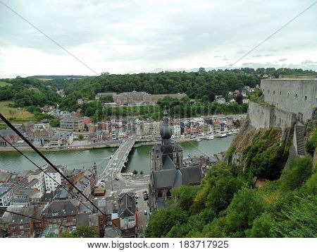 Dinant views from the fortress, Dinant, Namur, Belgium, Europe
