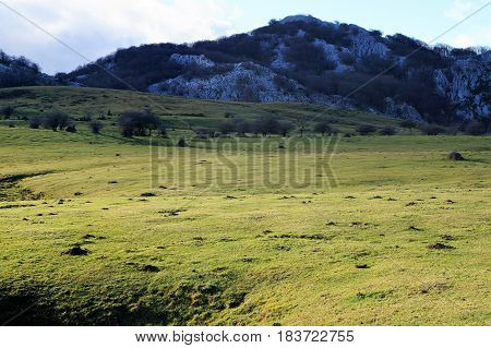 Views of Mount Gorbea, Alava and Vizcaya, Basque Country, Spain