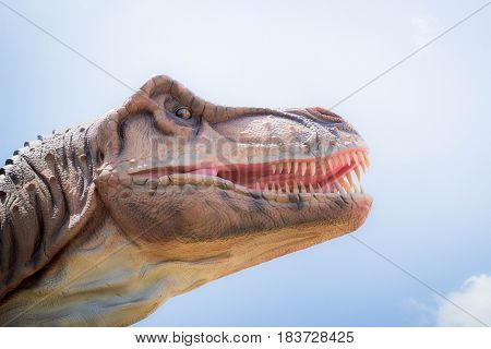 dinosour look fear at hidden village Chiangmai Thailand