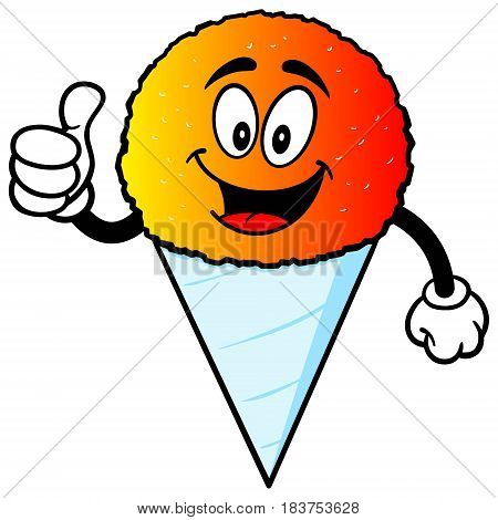 A vector illustration of a Snow Cone.