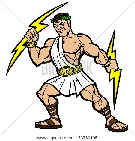 A vector illustration of a Titan Mascot.