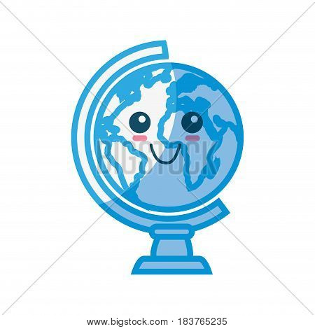 World globe cartoon icon vector illustration graphic design