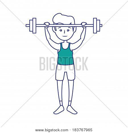 Sport man cartoon icon vector illustration graphic design